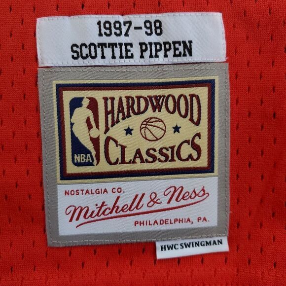 Mens Mitchell & Ness Swingman Jersey Chicago Bulls 1997-98 Scottie Pippen XL XXL - Picture 3 of 7